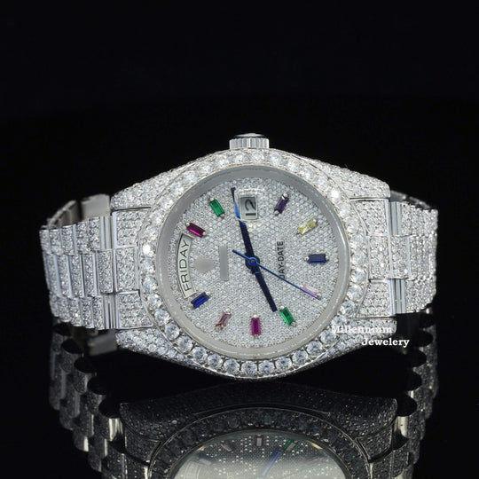 Diamond RLX Iced Out Moissanite Diamond Watch For Men