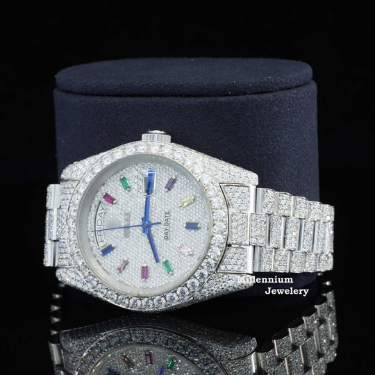 Diamond RLX Iced Out Moissanite Diamond Watch For Men