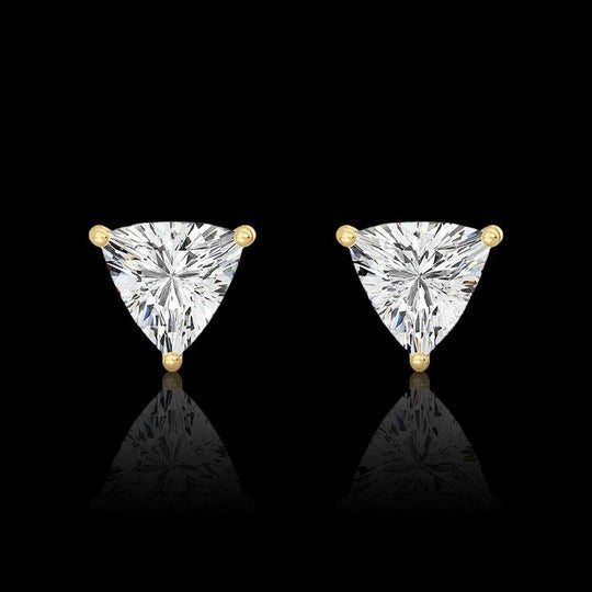 1.20ct Trillion cut Moissanite Diamond Earrings For Women
