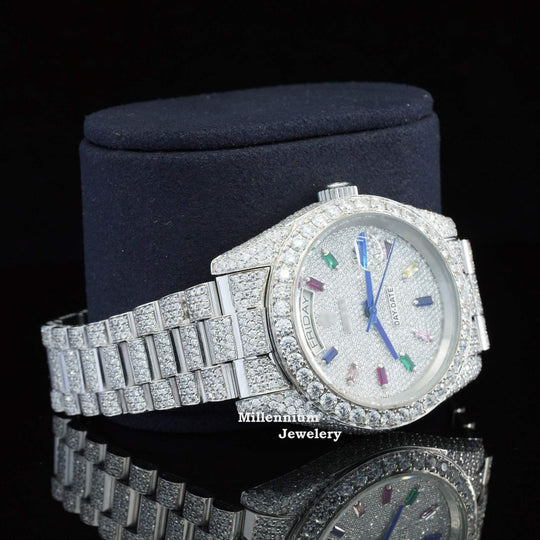 Diamond RLX Iced Out Moissanite Diamond Watch For Men