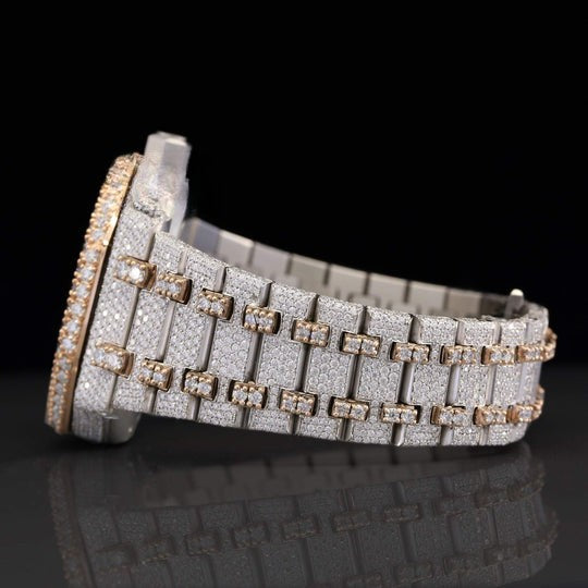 Cartier White Gold Color Moissanite watch Iced Out Watch For Men