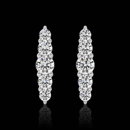 0.50ct Stud Earrings VVS Round Moissanite Diamond