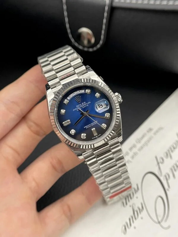 Super-clone Rolex Day-Date (Silver Tone)