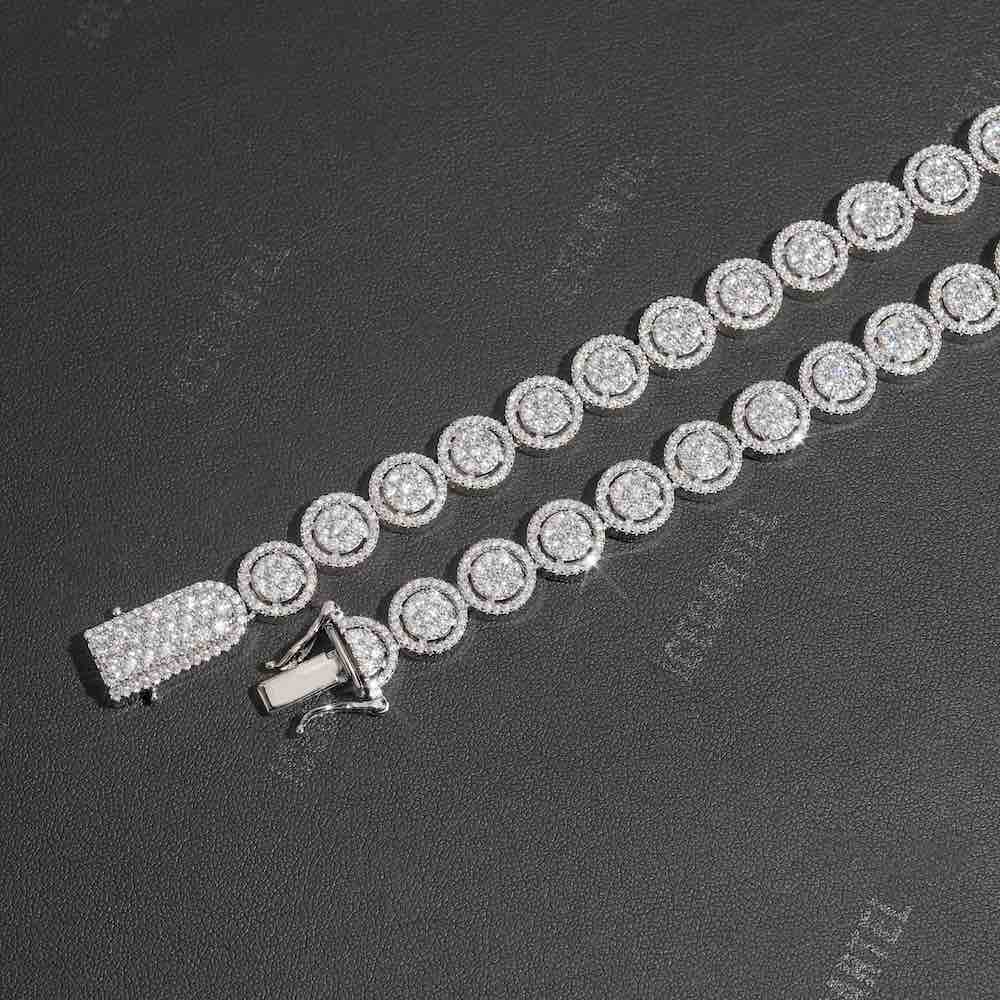 10MM Iced Out Bezel Set Tennis Chain 14K Gold