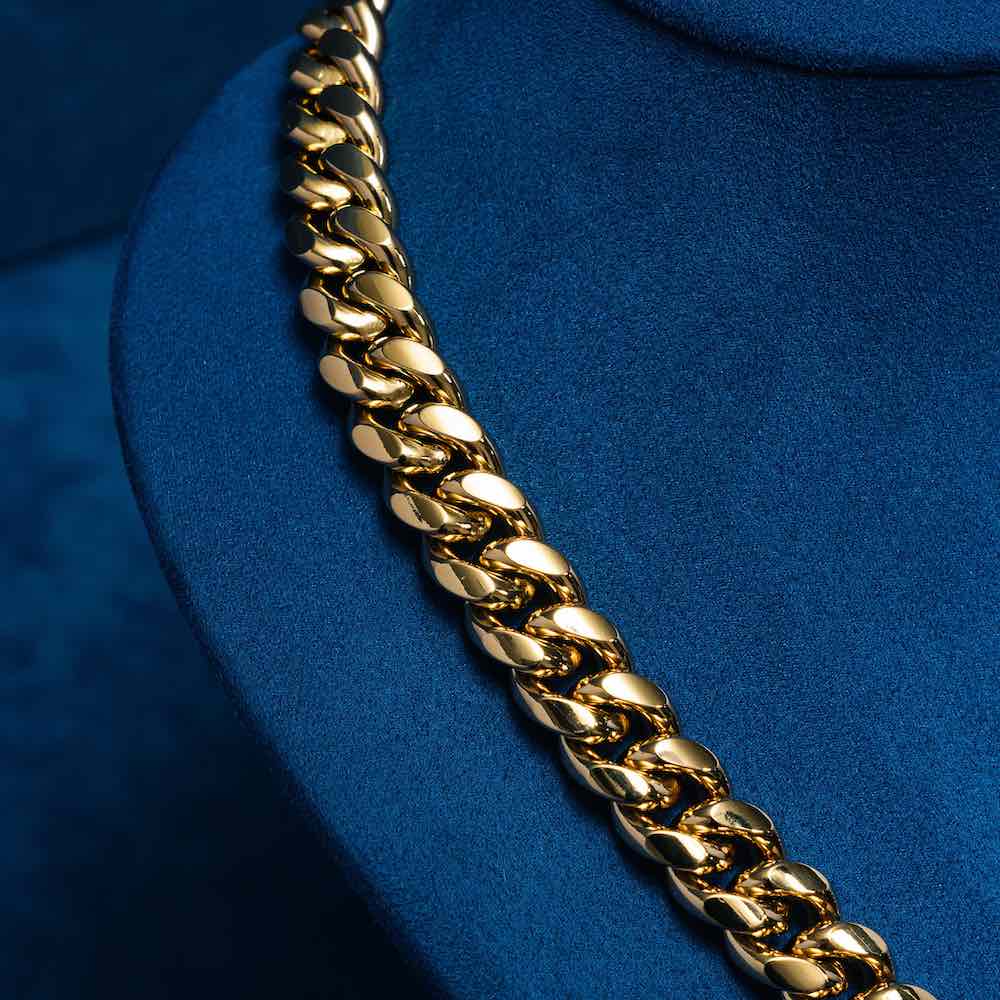 10MM Cuban Link Chain 14K Gold