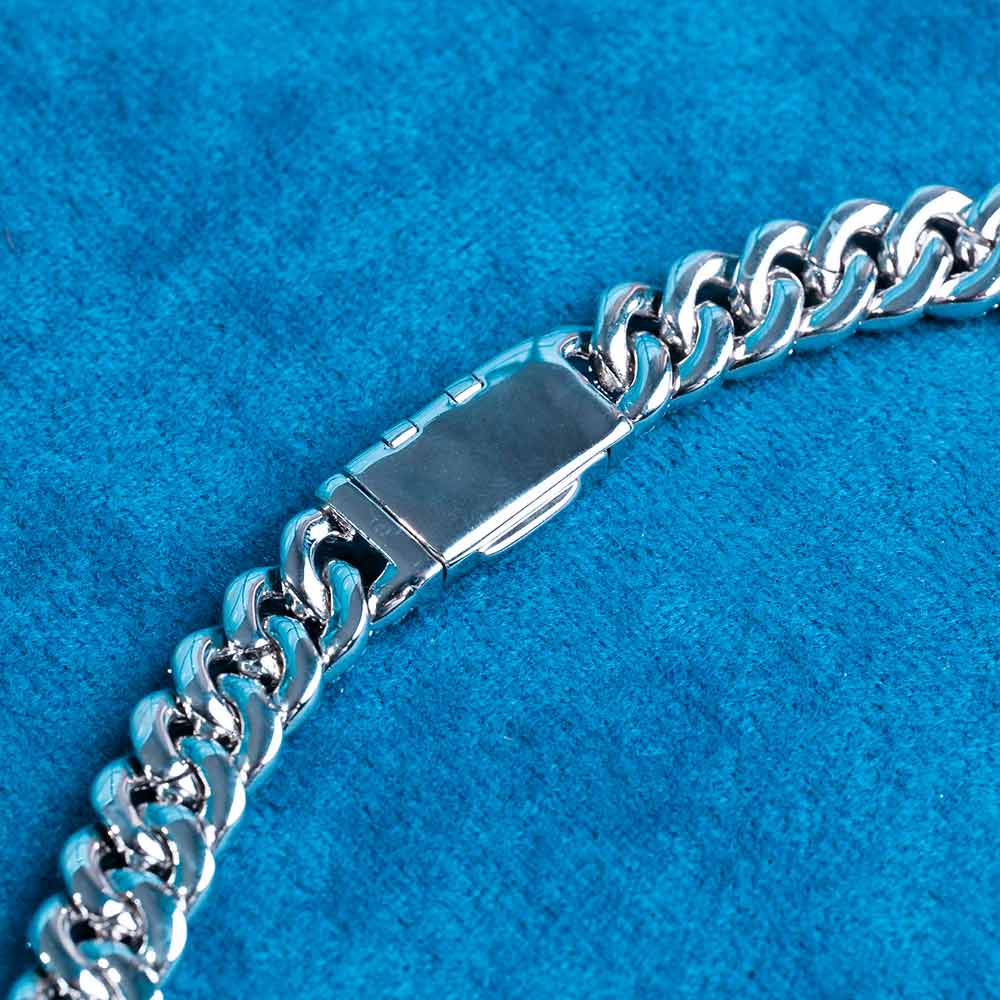 10MM Moissanite Prong Miami Cuban Link Chain 14K Gold