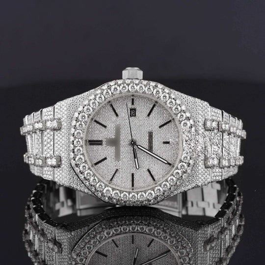 AP Japan Automatic Fabulous Iced Out Analog Moissanite Watch