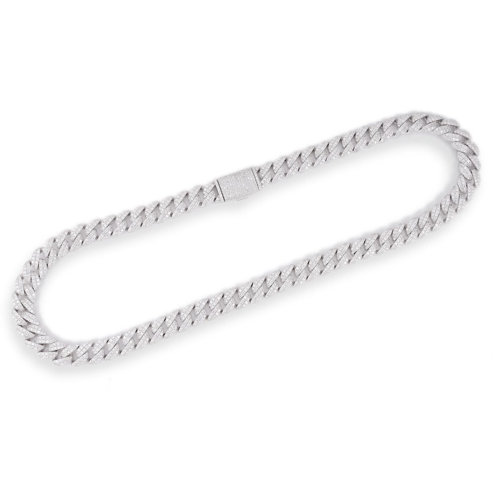 12MM 2-Row Diamond Miami Cuban Chain 14K Solid Gold