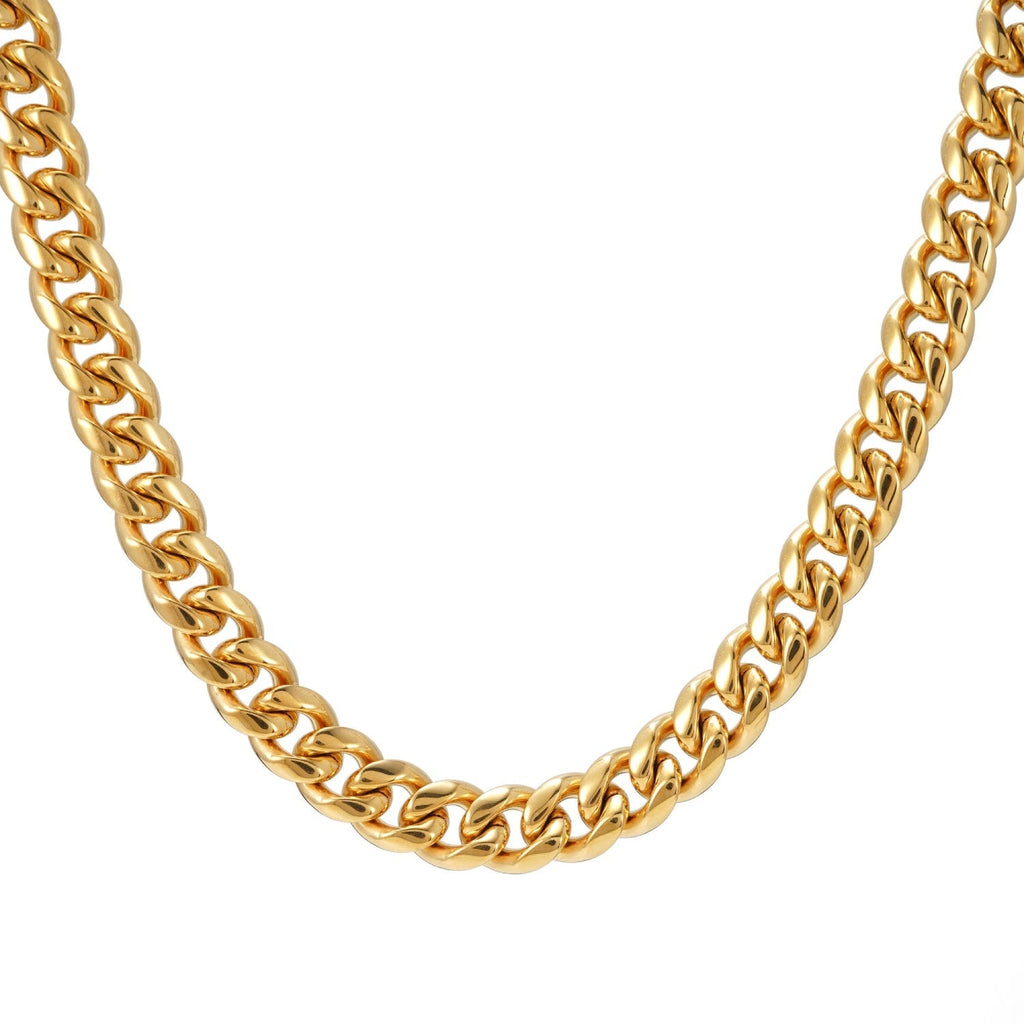 12MM Cuban Link Chain 14K Gold