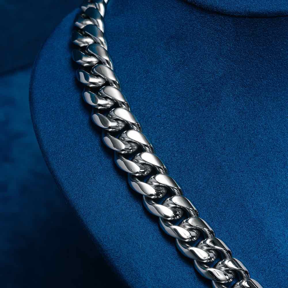 12MM Cuban Link Chain Silver