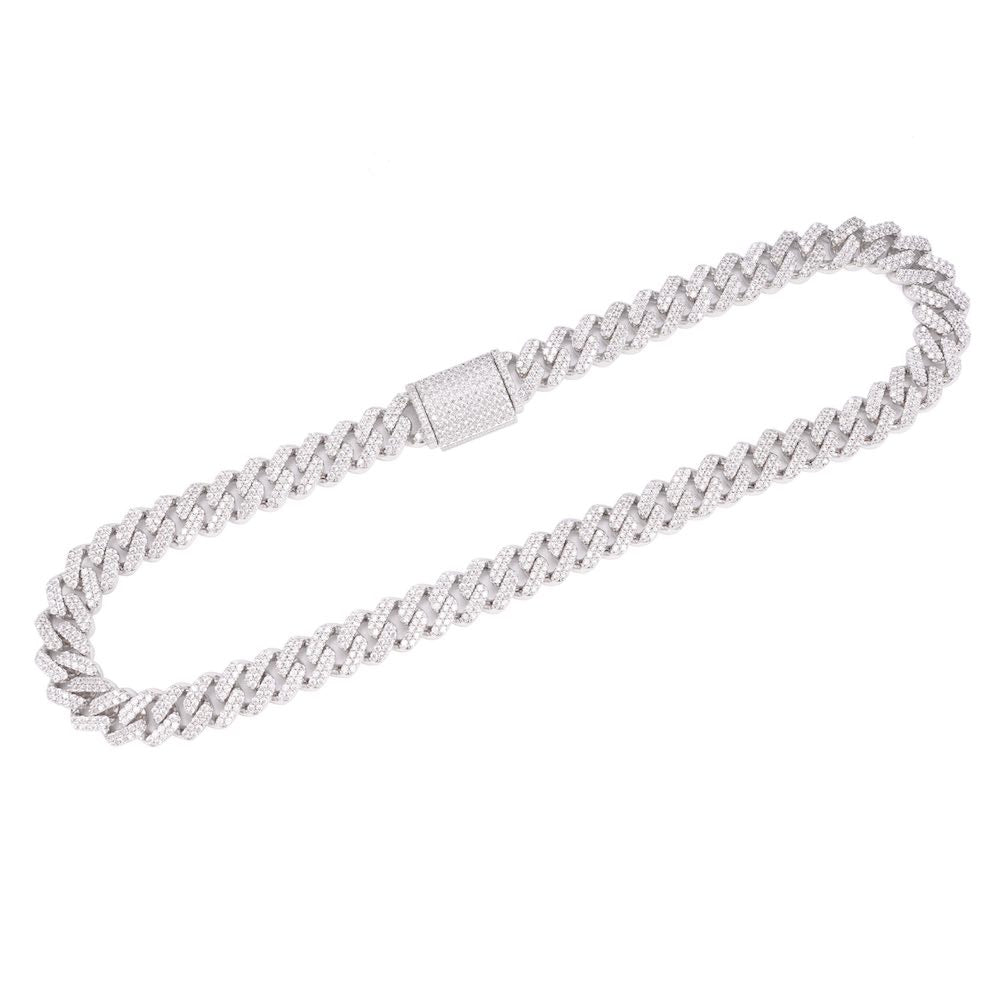 13MM Diamond Cuban Link Chain 14K Solid Gold