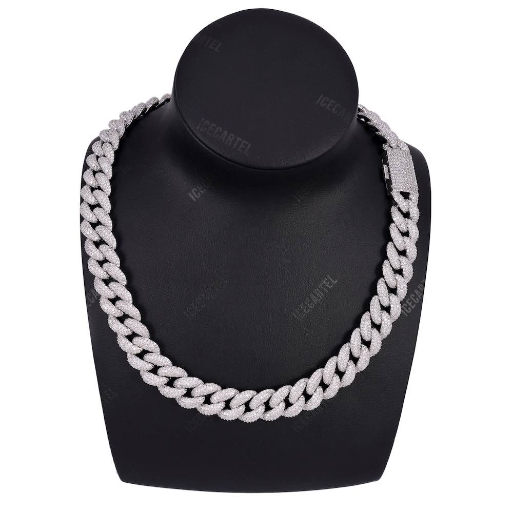 14MM Diamond Miami Cuban Chain 14K Solid Gold