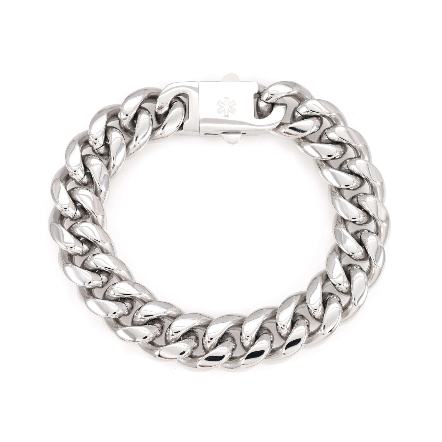14MM Cuban Link Bracelet Silver