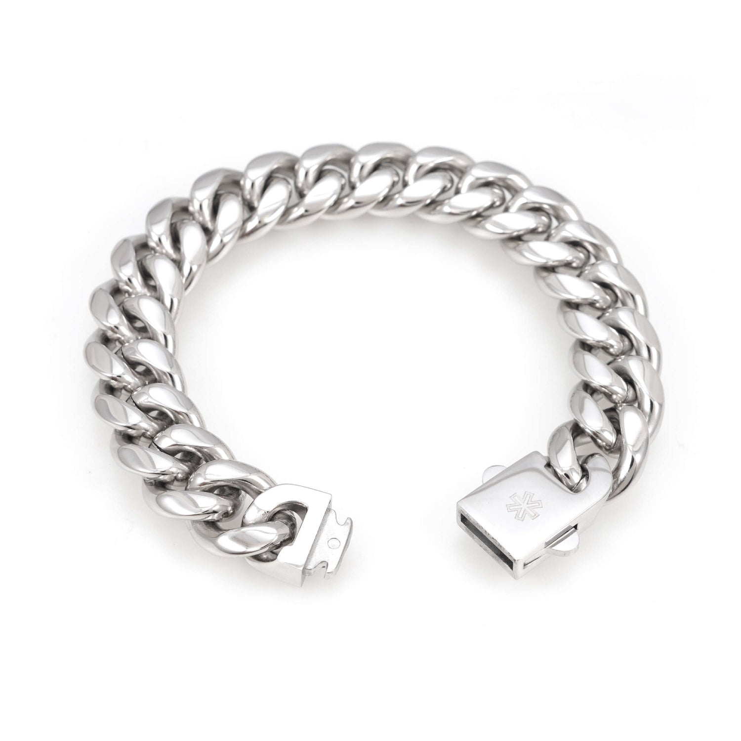 14MM Cuban Link Bracelet Silver