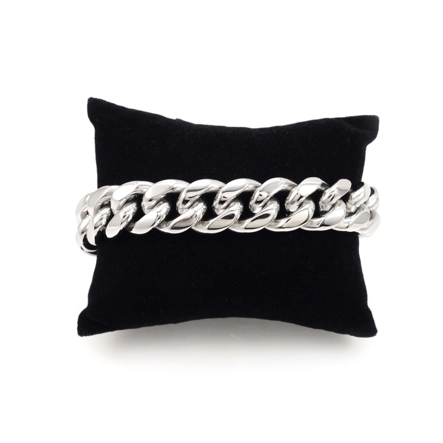 14MM Cuban Link Bracelet Silver