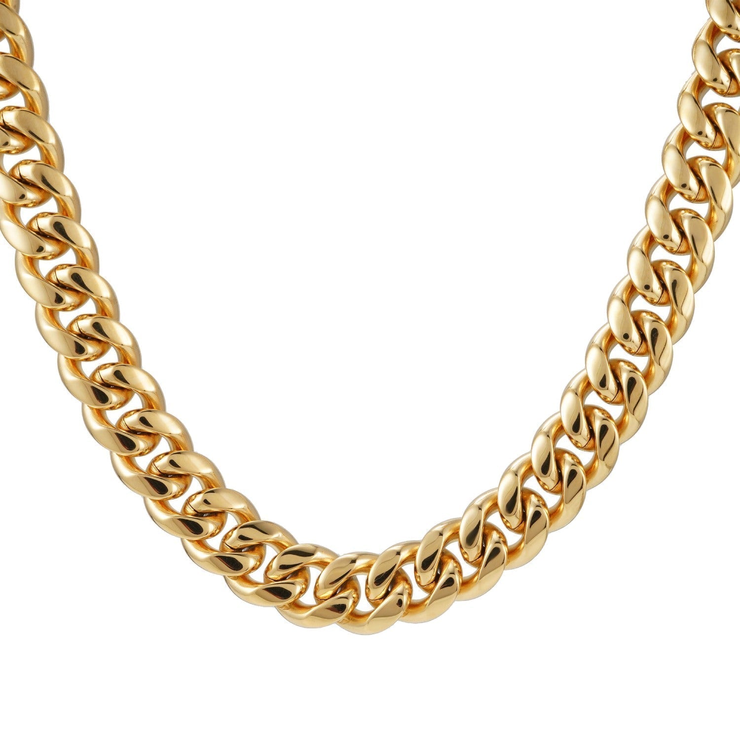 14MM Cuban Link Chain 14K Gold