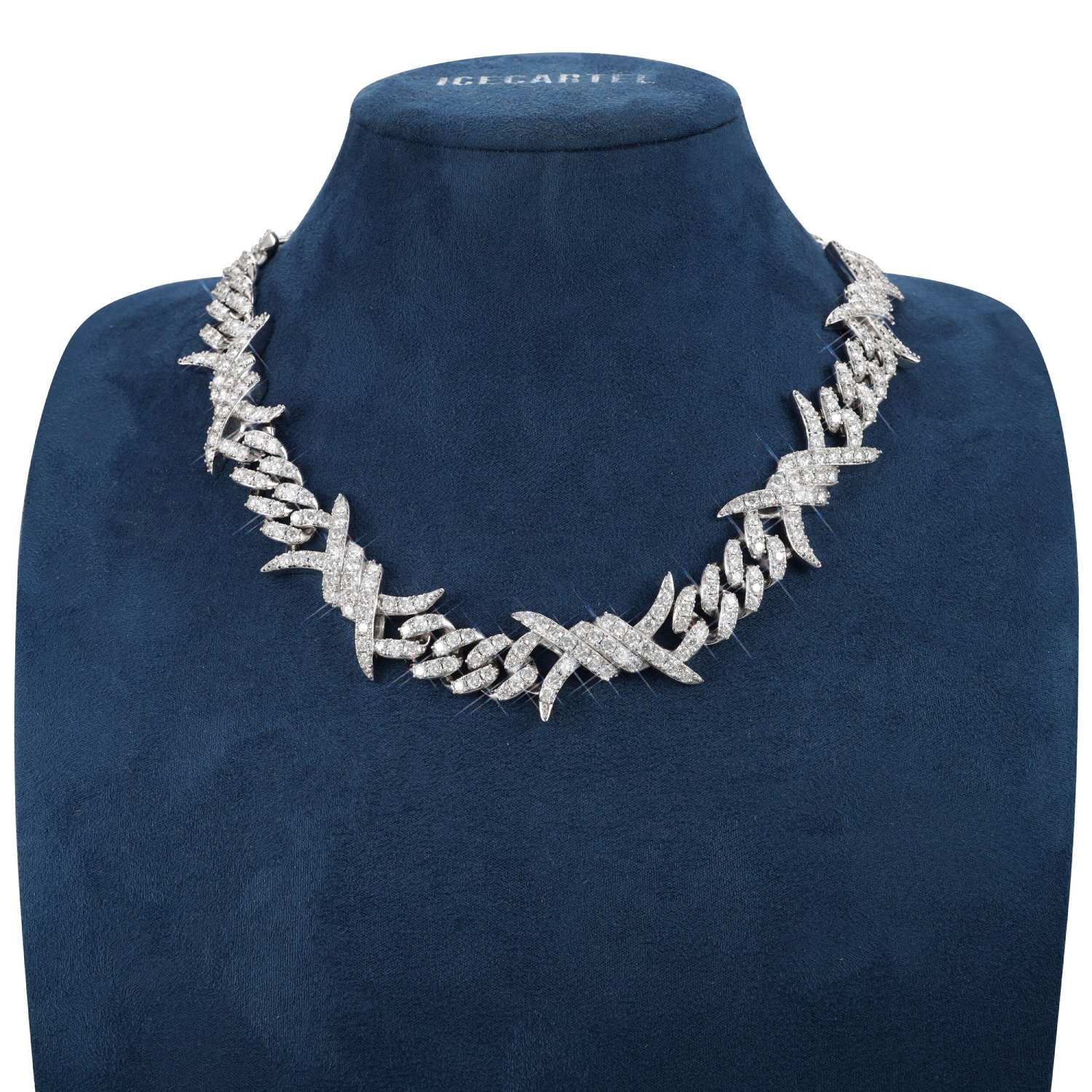 15MM CUSTOM CLASP Moissanite Spiked Link Cuban Chain 14K Gold