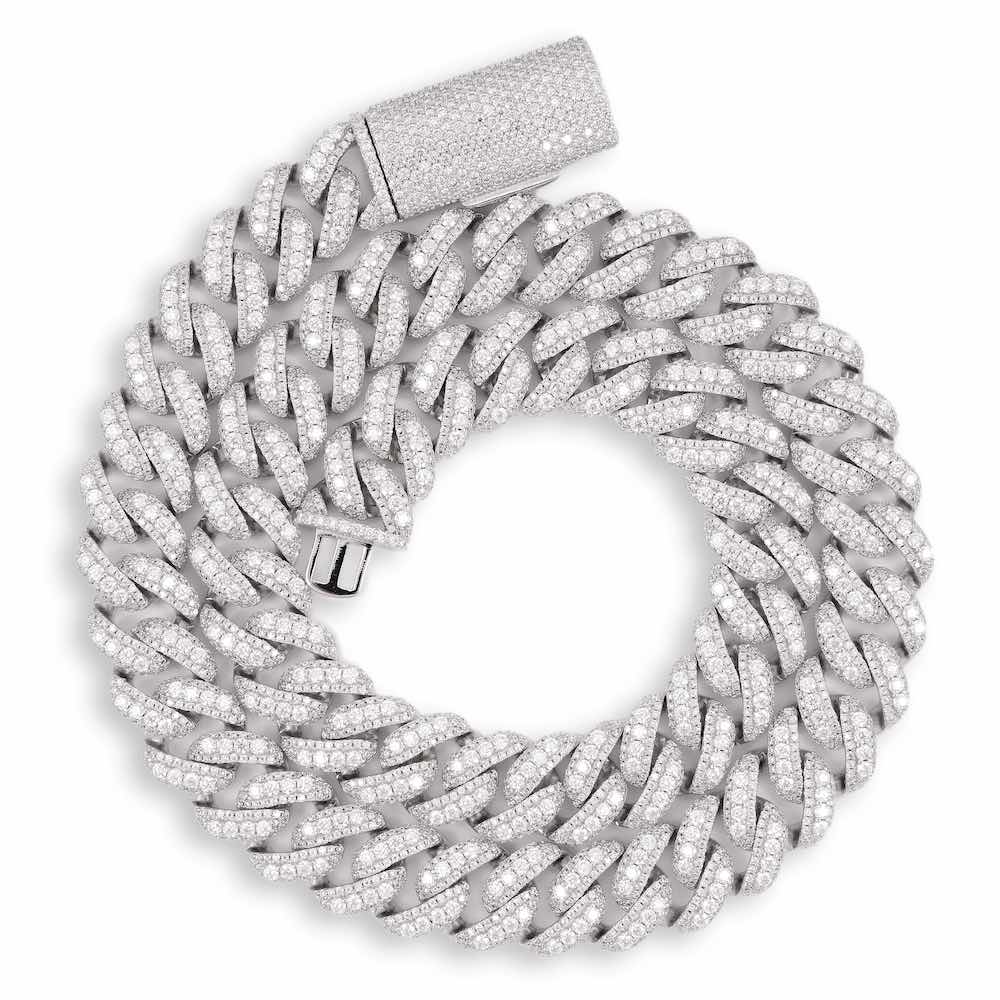 15MM Pointer Diamond Cuban Link Chain 14K Solid Gold