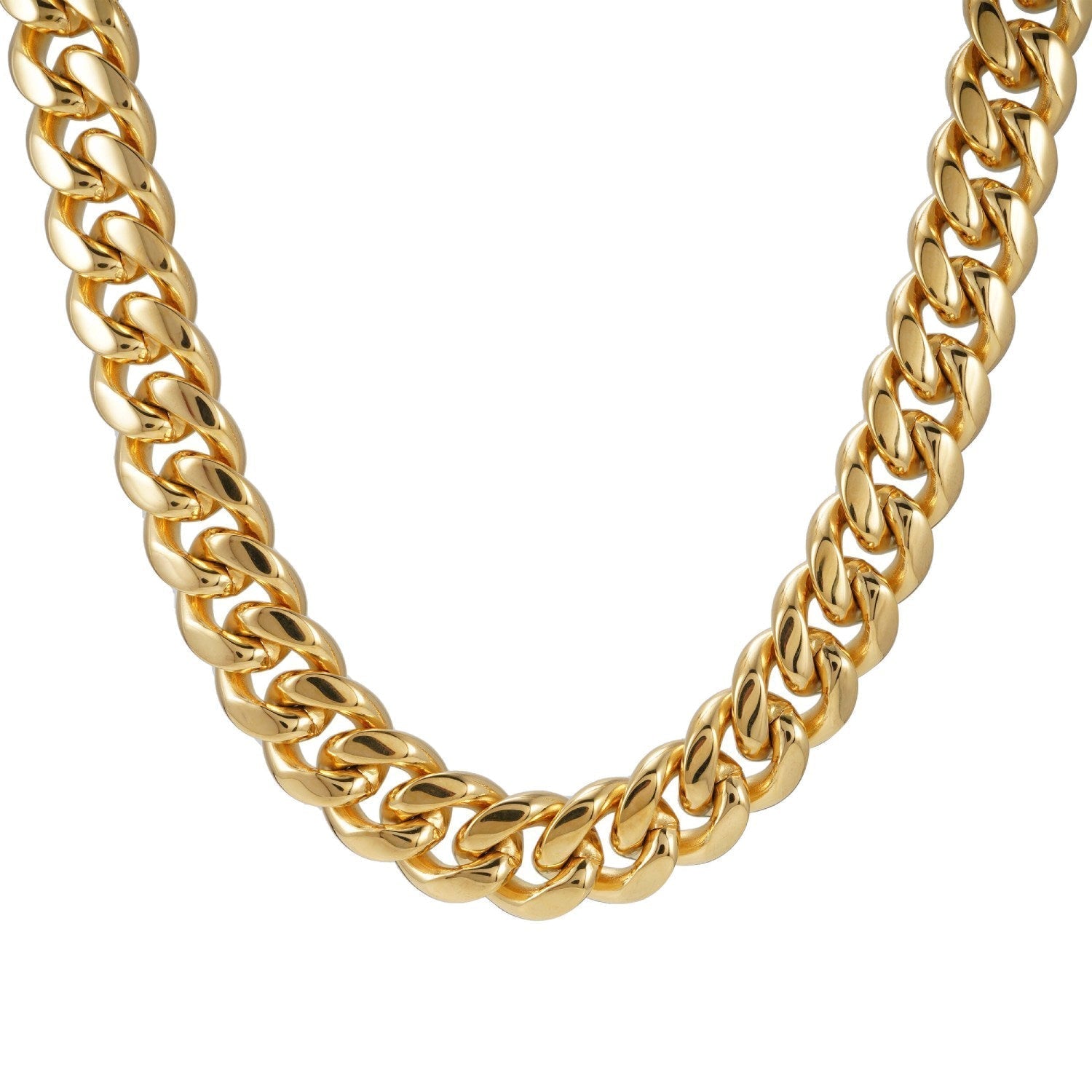 18MM Cuban Link Chain 14K Gold
