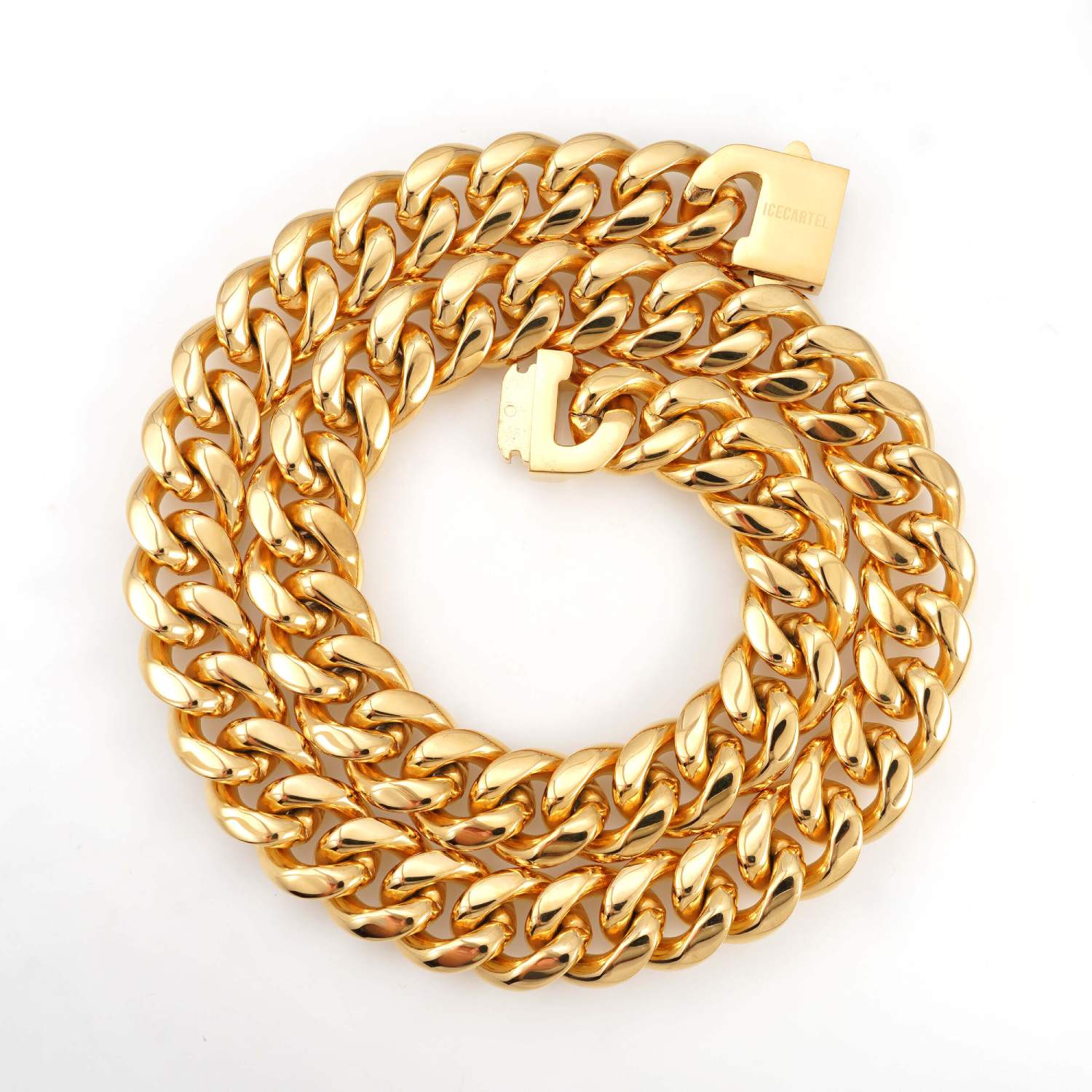 18MM Cuban Link Chain 14K Gold