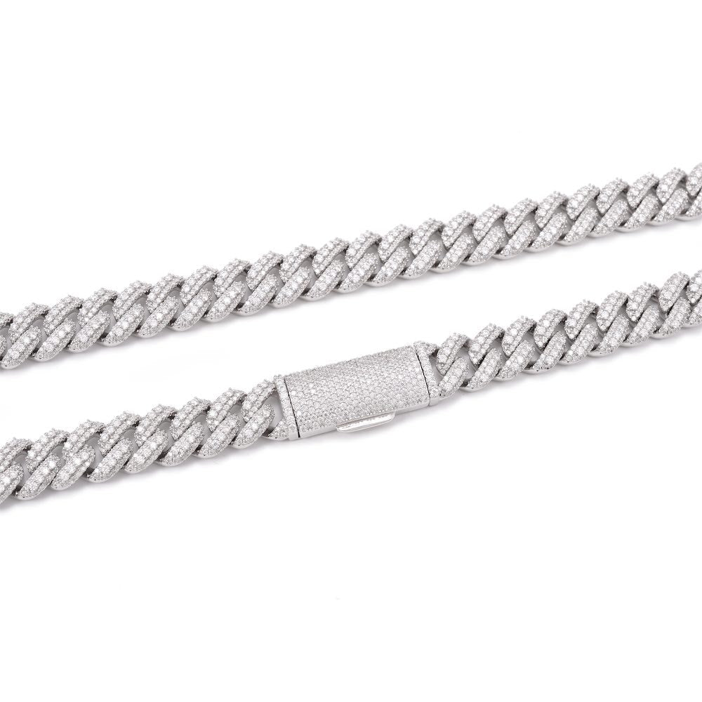 18MM Pointer Diamond Cuban Link Chain 14K Solid Gold
