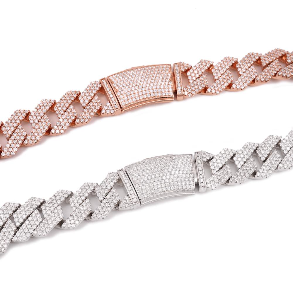 19MM Diamond Cuban Link Chain 14K Solid Gold