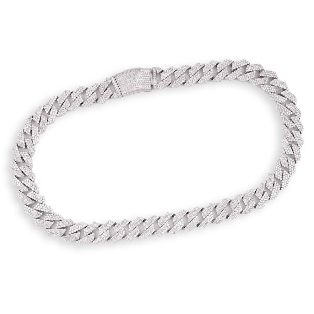 19MM Diamond Cuban Link Chain 14K Solid Gold