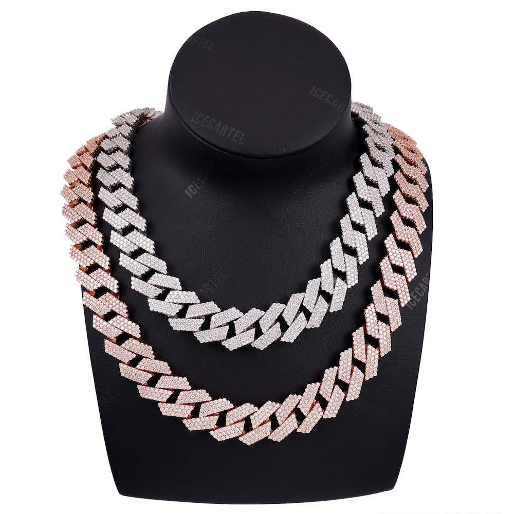 19MM Diamond Cuban Link Chain 14K Solid Gold