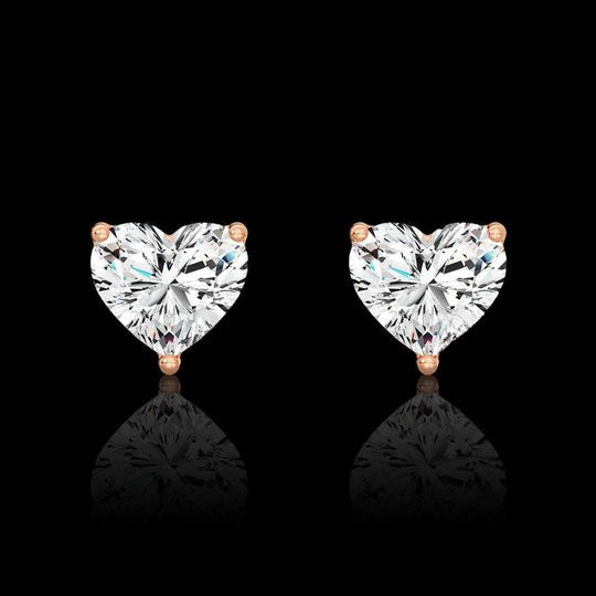 1.20ct Heart Cut Moissanite Diamond Earrings For Women