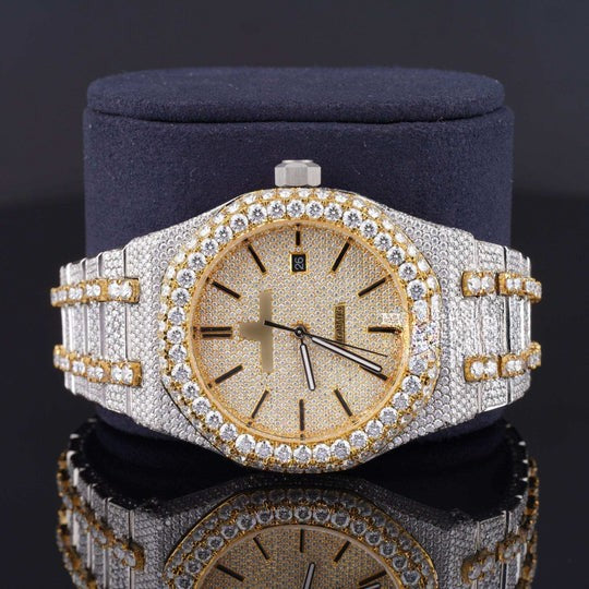 AP Japan Automatic Fabulous Iced Out Analog Moissanite Watch