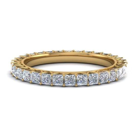 Princess Cut Moissanite Diamond 2.50ct Eternity Anniversary Band