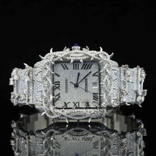 Thorn Cartier Automatic Tree Branch Moissanite Watch For Men