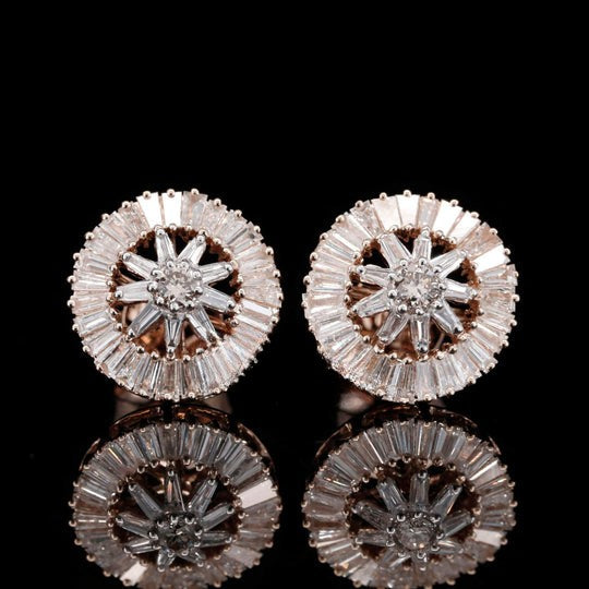 Amazing Moissanite Diamond Round Shape Hip Hop Style Stud