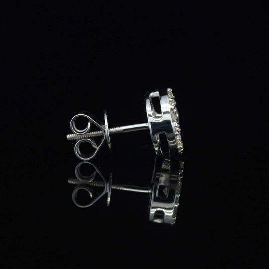 Fabulous Brilliant Round And Screw Back Moissanite Diamond Men Earring