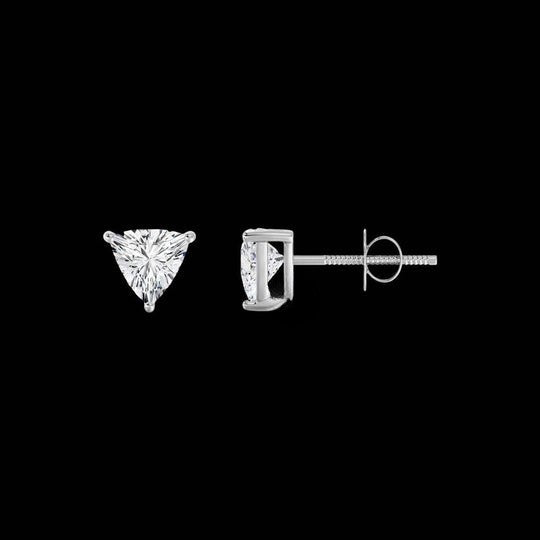1.20ct Trillion cut Moissanite Diamond Earrings For Women