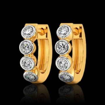 0.70ct VVS Moissanite Hoop Earring For Women