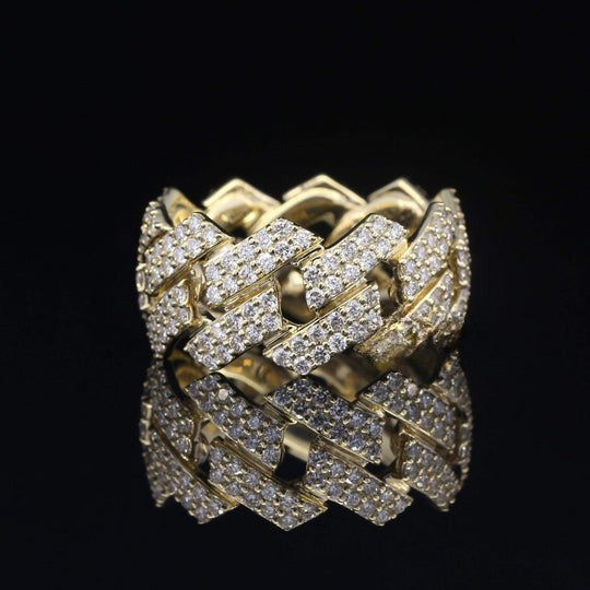Classy Round Shape Moissanite Diamond Iced Out Hip Hop Ring