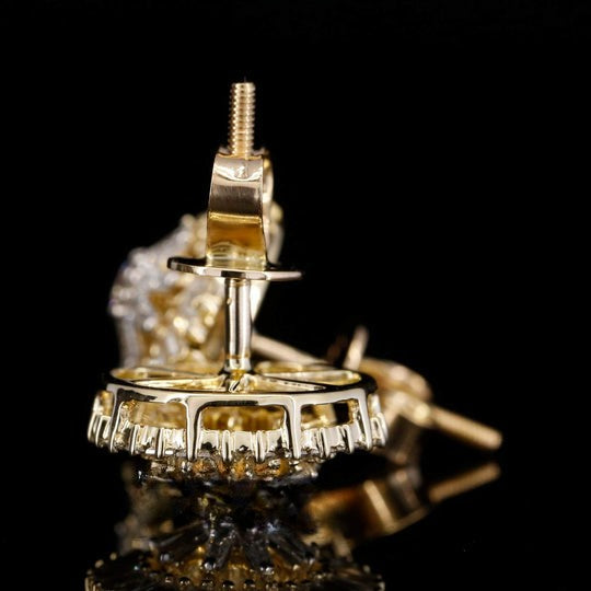 Amazing Moissanite Diamond Round Shape Hip Hop Style Stud