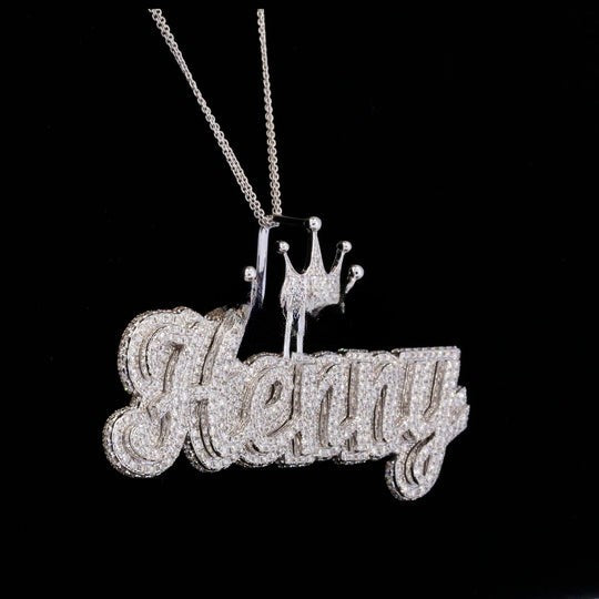 Custom Henny Moissanite Diamond Iced Out Hip Hop Pendant With Crown