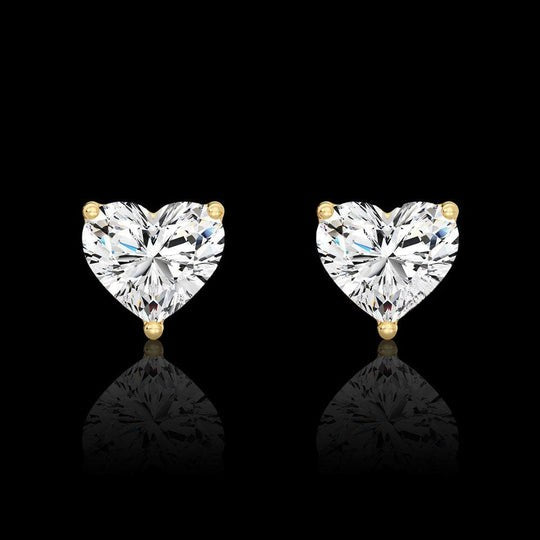 1.20ct Heart Cut Moissanite Diamond Earrings For Women