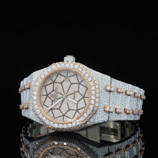 AP Limited Edition Automatic Self Winding Iced Out Moissanite Watch
