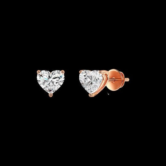 1.20ct Heart Cut Moissanite Diamond Earrings For Women