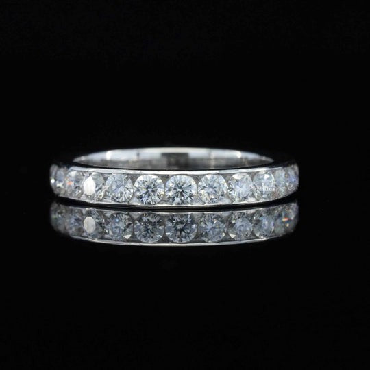 1ct Round Shape Moissanite Wedding Band For Women
