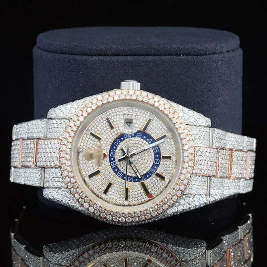 Fabulous RLX  White Dial Moissanite Diamond Watch