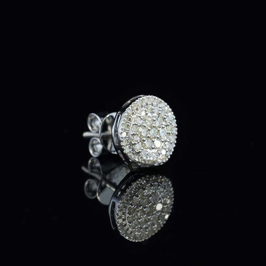 Elegant Flower Moissanite Diamond Hip Hop Style Earring