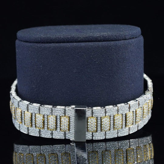 Patek Classic Two Tone Moissanite Diamond Iced Out Automatic Watch