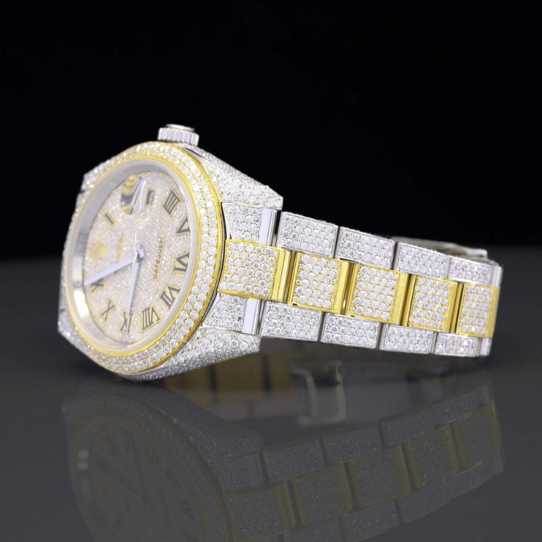 Stylish Full Body Rolex Iced Out Moissanite Watch For Men