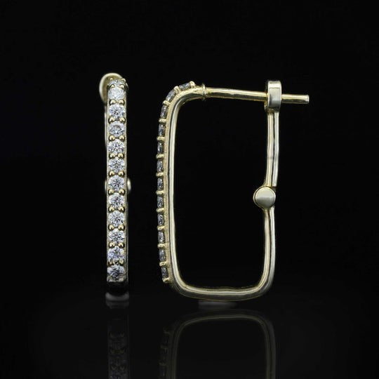 0.45ct Round Moissanite Hoop Earrings For Women