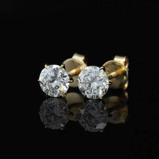 1.70ct Round Moissanite Stud Earrings