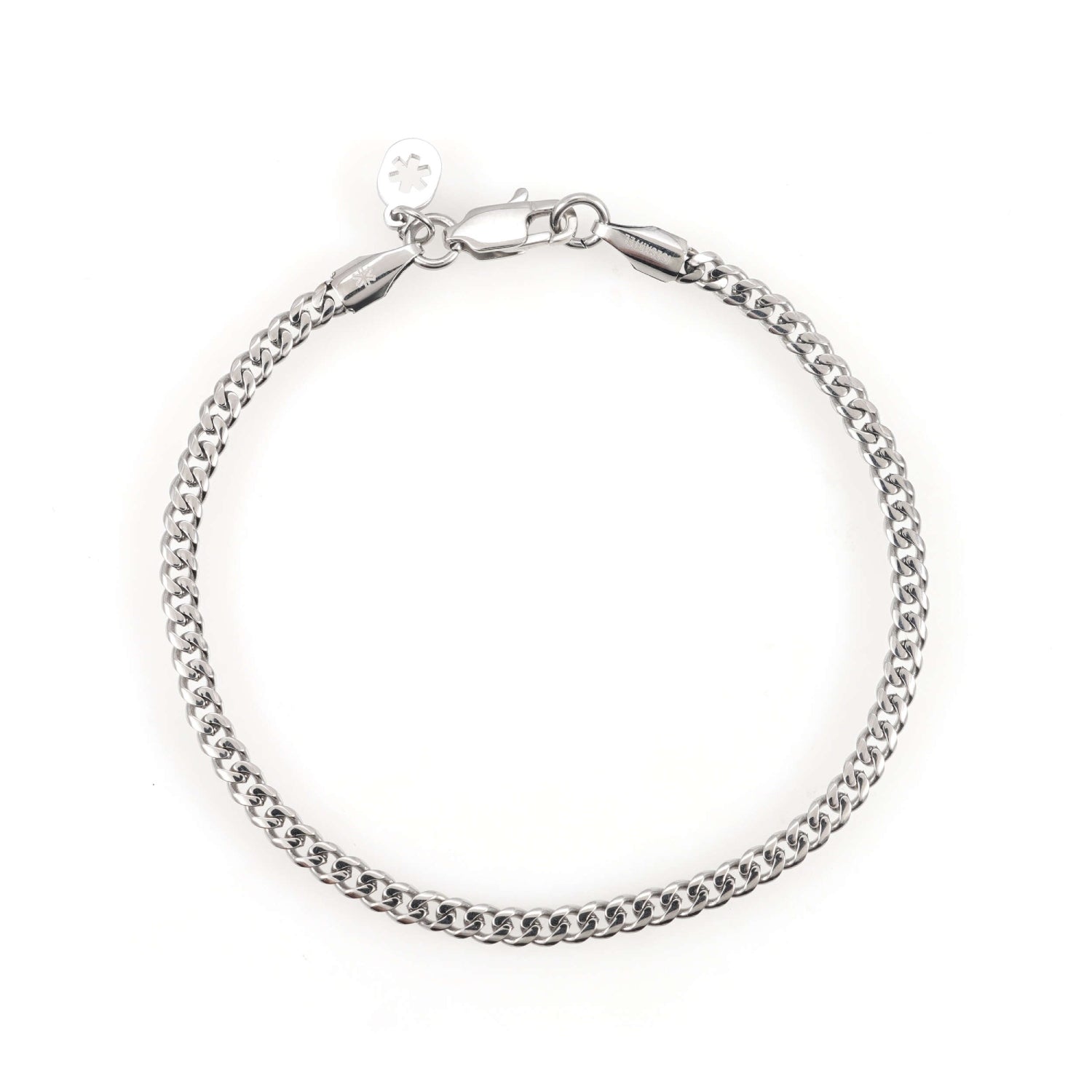 3MM Cuban Link Chain and Bracelet Bundle Silver